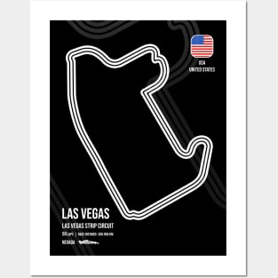 Las Vegas Race Track (B&W) Posters and Art